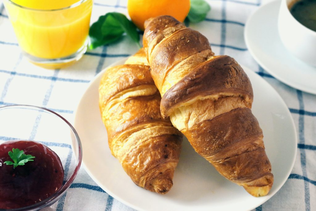 Croissants on Plate