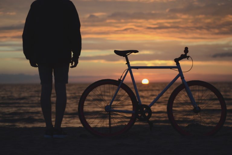 Bike Rider at Sunrise