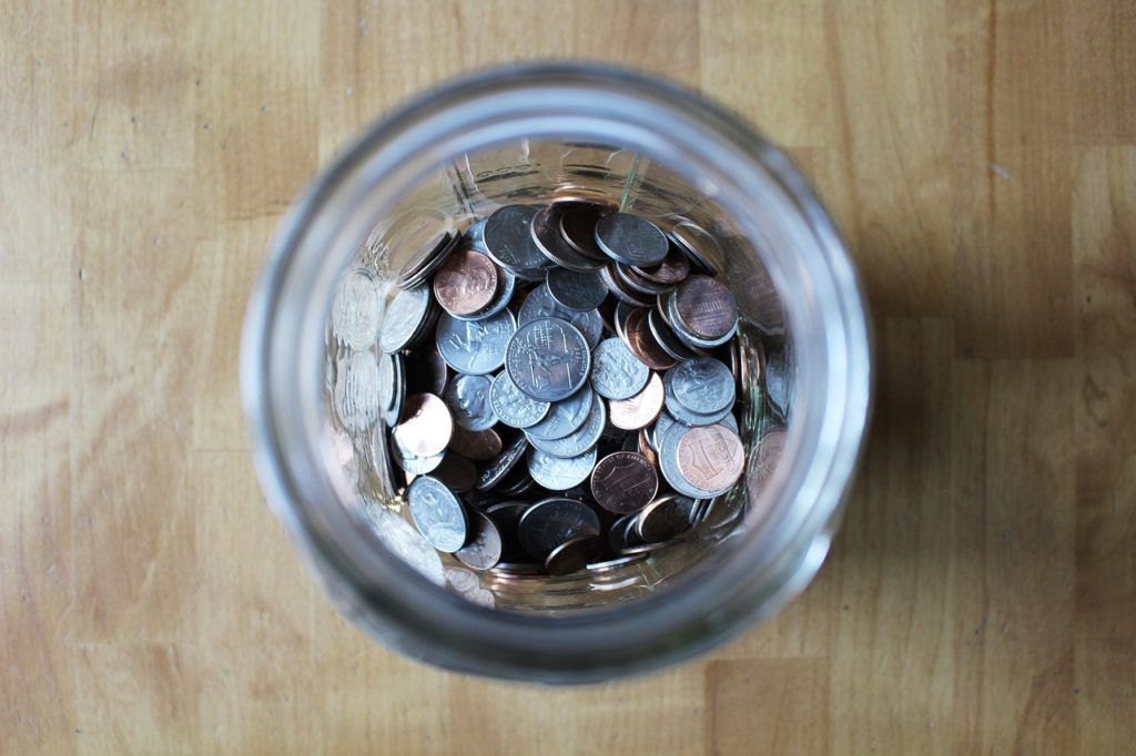 Money Jar on Table