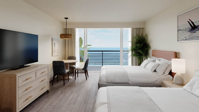 Oceanfront Deluxe Room - Living Area Rendering