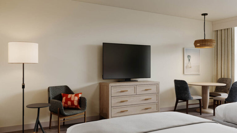 Oceanfront Deluxe Room - Living Area Rendering
