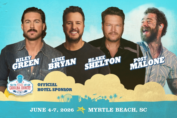 Riley Green, Luke Bryan, Blake Shelton, and Post Malone - The Four Headliners at Carolina Country Music Fest in 2026