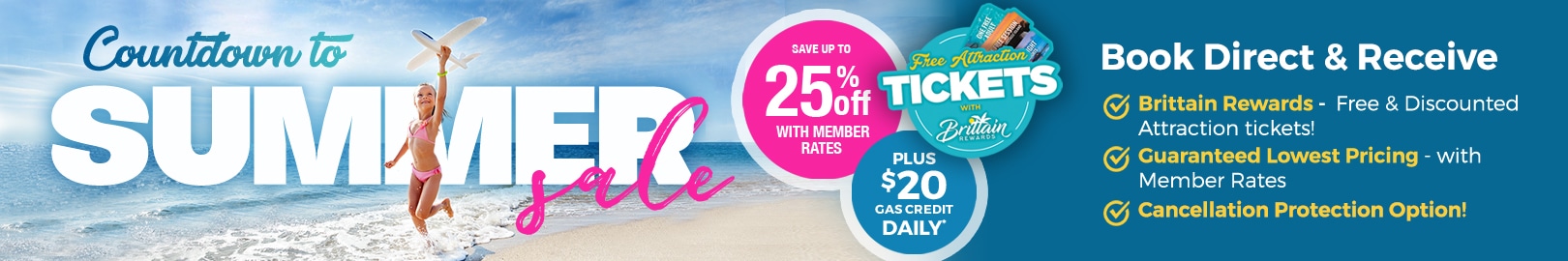 Countdown to Summer Sale - Save Up To 25% + $20 Gas Credit Daily