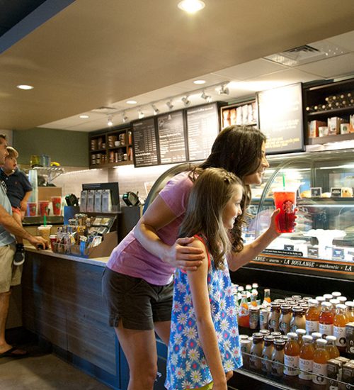 Enjoy the best coffee in town, across the street in the Caribbean Resort storefront complex. 