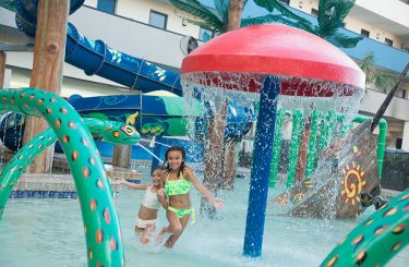 Ocean Reef Kids playing in the Shipwreck Water Park Ocean Reef Kids playing in the Shipwreck Water Park