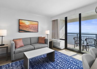 Oceanfront Deluxe One Bedroom Junior Executive Suite Living Room